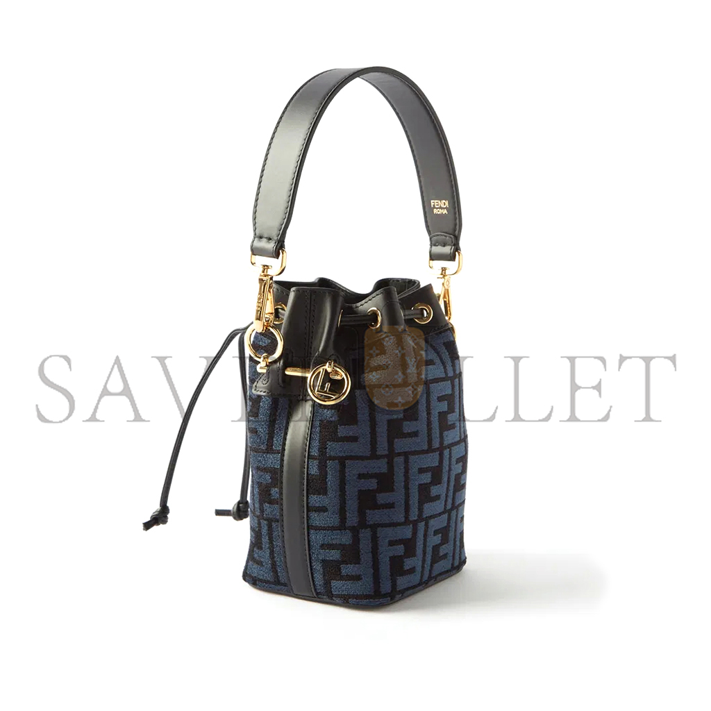 FENDI MON TRESOR MINI LOGO-TAPESTRY BUCKET BAG  (18*12*10cm)